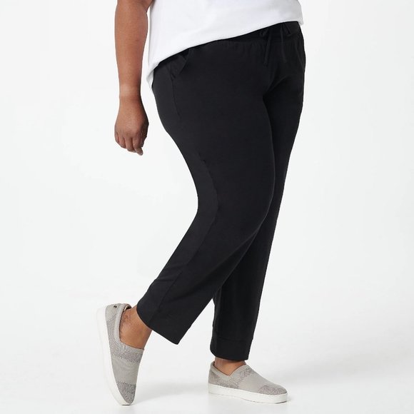 AnyBody Pants - AnyBody Cozy Knit Pant with Curved Yoke  14125
